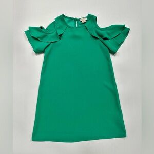 Kate Spade girls size 10 cold shoulder Kelly green dress